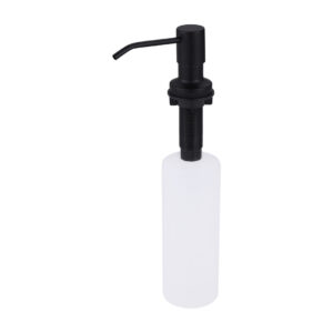 Soap Dispenser with Straight Nozzle Stainless Steel in Matte Black
