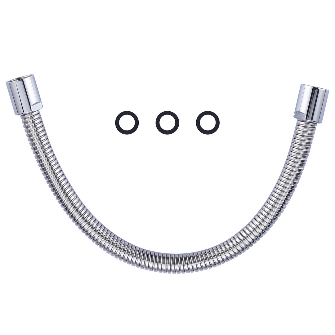 18.5 in. Pre-Rinse Stainless Steel Flexible Hose for Commercial Sink Faucet with Brass Connector in Chrome