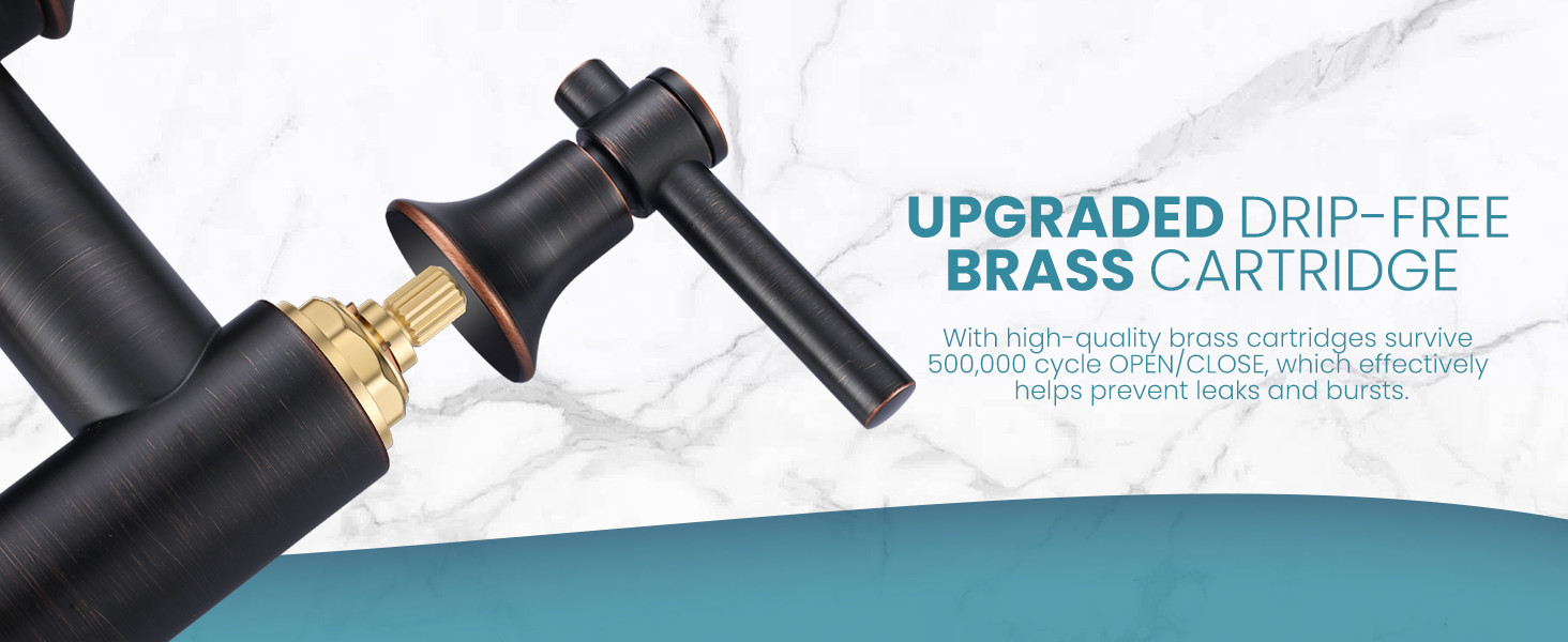 ARCORA Oil Rubbed Bronze High Arched Bridge Farmhouse Kitchen Faucet with Pull Down Sprayer - Centerset Bathroom Faucets - 7