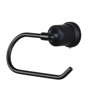 Crooked Wall-Mount Single Toilet Paper Holder Moderne Stainless Steels in Matte Black