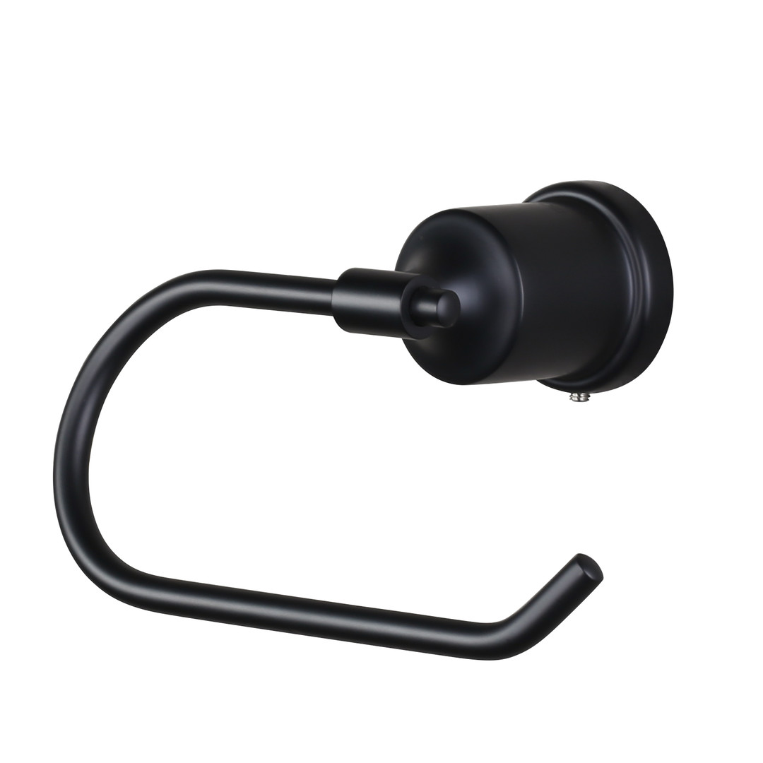 Crooked Wall-Mount Single Toilet Paper Holder Moderne Stainless Steels in Matte Black