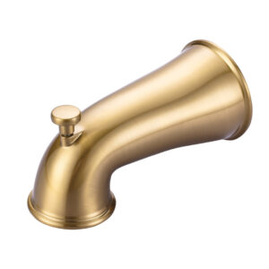 (1-Pack) 5.9 in Replacement With Diverter Tub Spout in Brushed Golld