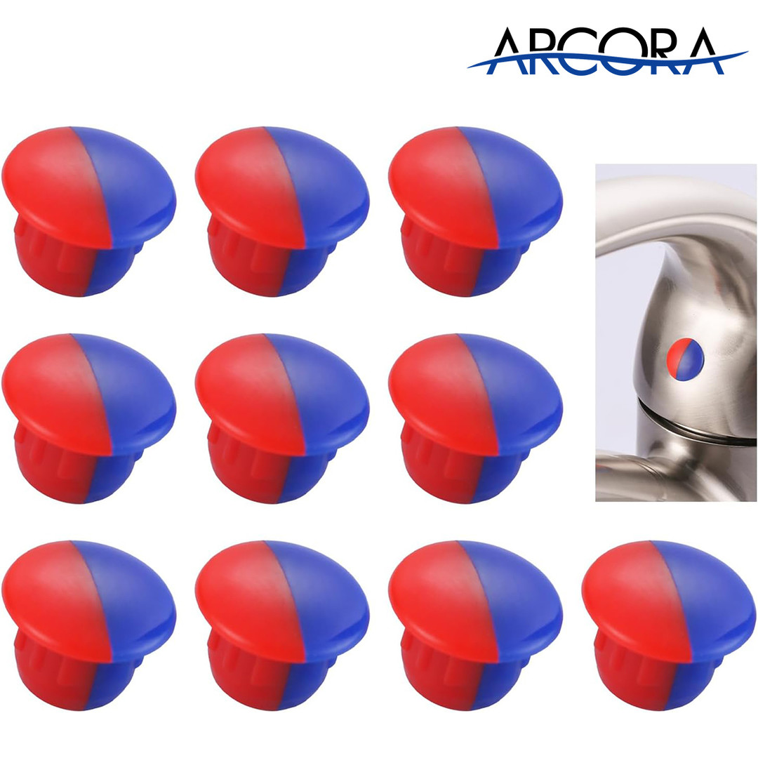 ARCORA Hot and Cold Temperature Sign Buttons Suitable for 6.7-7mm Holes (10 PCS)