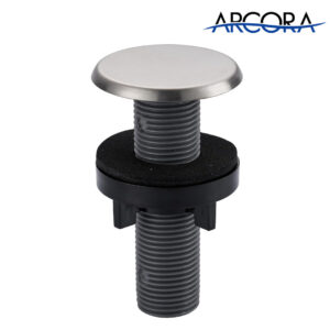 1.79 in. x 3.13 in. Round Plastic Sink Hole Covers in Brushed Stainless Steel