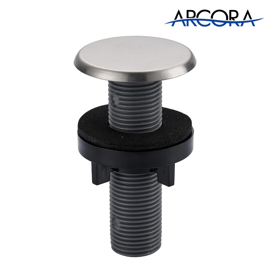 1.79 in. x 3.13 in. Round Plastic Sink Hole Covers in Brushed Stainless Steel