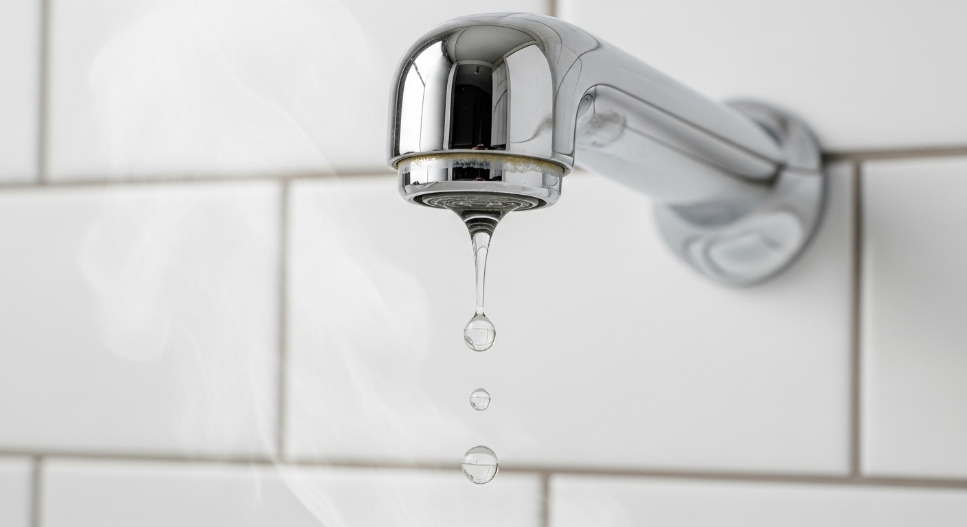 tub spout leaking hot water when water is off