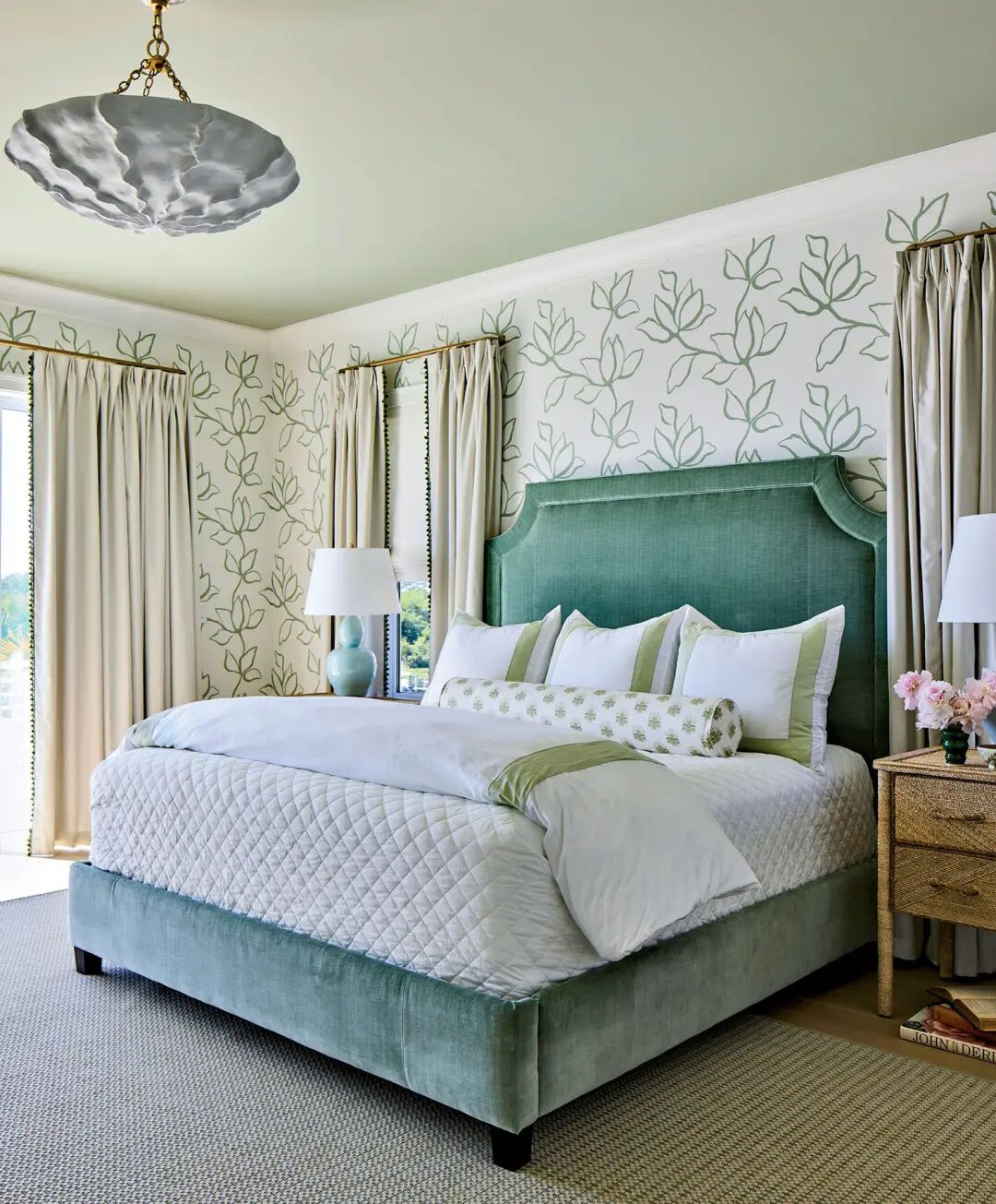 Palm City villa interior with balanced style and vibrant colorful palette