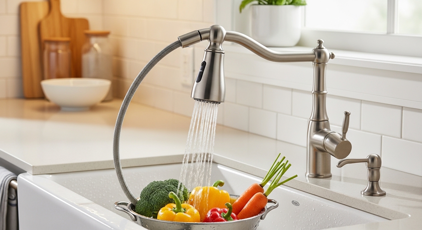 brushed nickel tap pull out