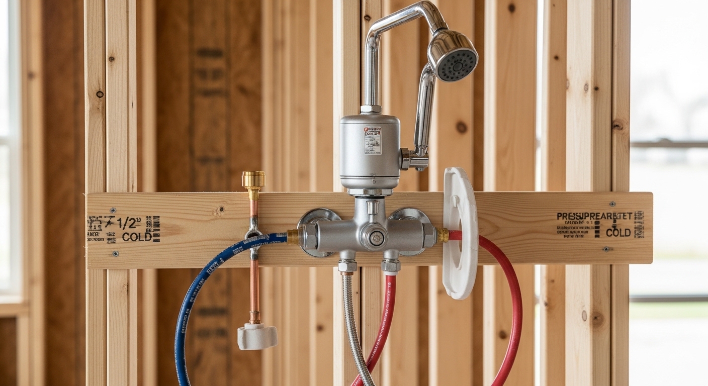 how to install shower faucet new construction