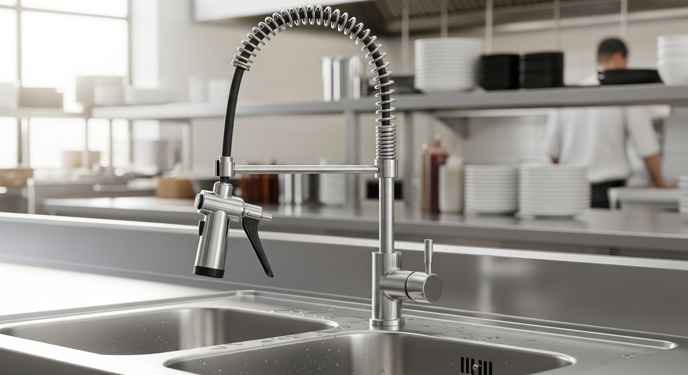 commercial kitchen faucet pre rinse
