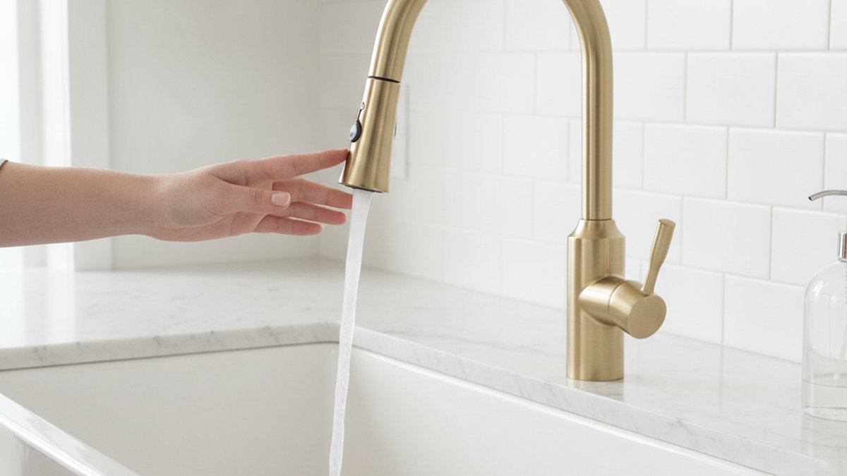 best gold touchless kitchen faucet