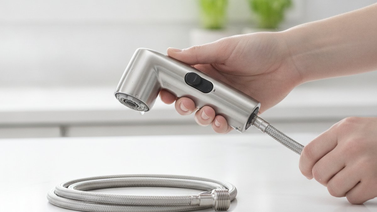 how to install kitchen faucet head
