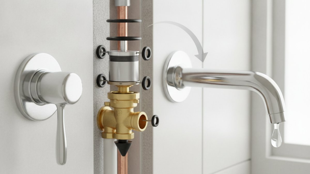 wall mount faucet dripping